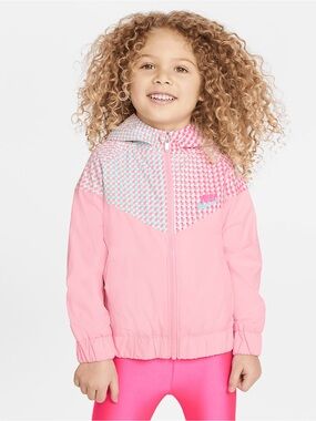 Nike Pink and Teal Hooded Windbreaker